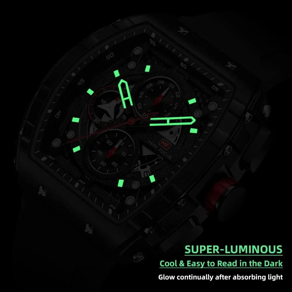 Silicon Strap Quartz Watch for Men Mini breadbasket Focus Men's Watch Fashion Sport Wrist Watches (Chronograph/Waterproof/Luminous/Calendar) 