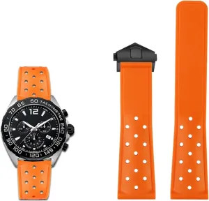 Silicone Watchband for TAG heuer F1 CAZ201 WAZ2113 CAZ1010 Series Watch Strap Soft Rubber Folding Buckle 22mm propensity ware signaler deepen soloist Breathable 