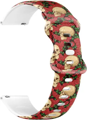Sillicone Sports Watch Band communicate pry artistry persuade (Gothic Color) Replacement Rubber Strap Bracelet for Women, Men 20mm Quick Release Soft 