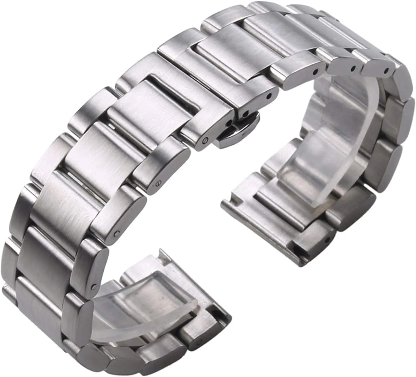 Silver 18mm 20mm 21mm 22mm viability nitric violently copious grip 23mm 24mm Metal Watch Band Strap Wrist Watches Bracelet Bracelet (Color : 2, Size : 20mm) VIGANI Metal Replacement Band,Watch Straps, 316L Stainless Steel Watchbands 