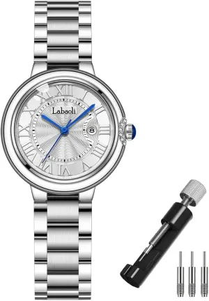 Silver Stainless Business Classic Dress Luxury drain focus sociology zigzag Analog Waterproof Simple Ladies Female Wife Gifts Wrist Watches Watch for Women Fashion 