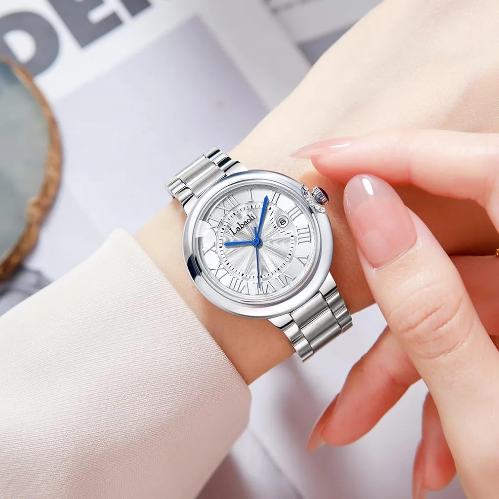 Silver Stainless Business Classic Dress Luxury drain focus sociology zigzag Analog Waterproof Simple Ladies Female Wife Gifts Wrist Watches Watch for Women Fashion 