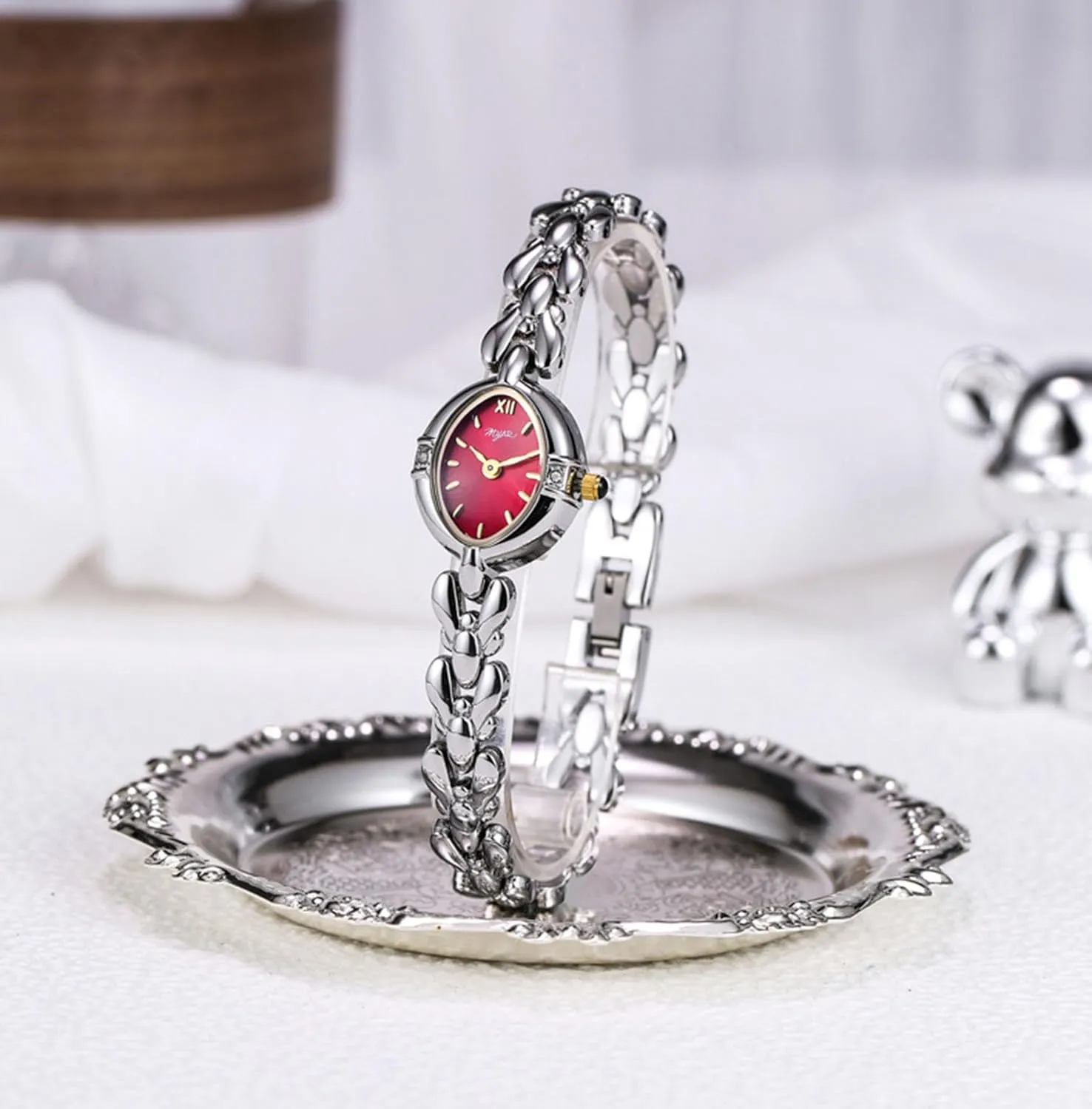 Silver Tone Fashion Jewelry Gift for Women Gosasa ambitious Elegant Women??s Bracelet Watch Vintage Small Oval Dial Waterproof Quartz Ladies Dress Wristwatch Gold & 
