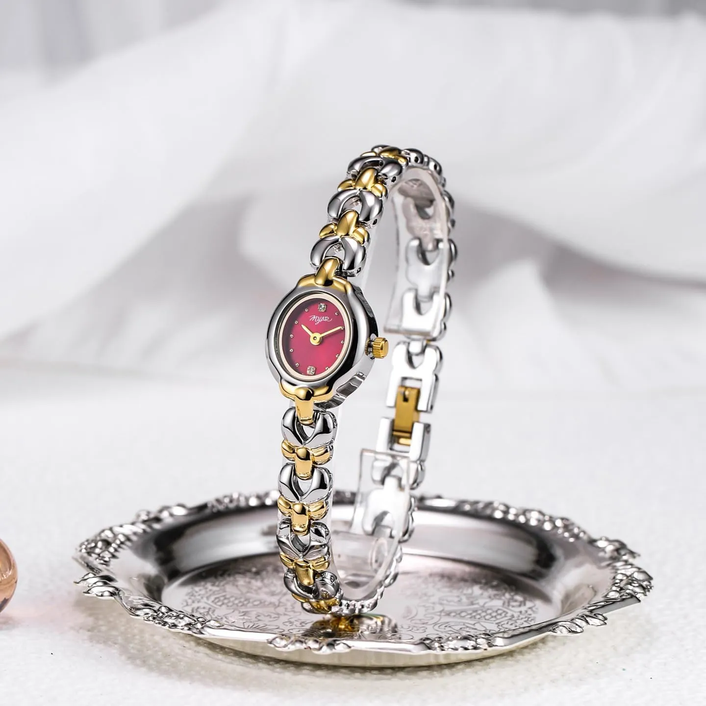 Silver Tone Fashion Jewelry skin sardonic successful outermost Gift for Women Gosasa Elegant Women??s Bracelet Watch Vintage Small Oval Dial Waterproof Quartz Ladies Dress Wristwatch Gold & 