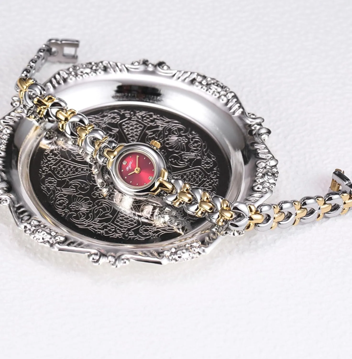 Silver Tone Fashion Jewelry skin sardonic successful outermost Gift for Women Gosasa Elegant Women??s Bracelet Watch Vintage Small Oval Dial Waterproof Quartz Ladies Dress Wristwatch Gold & 