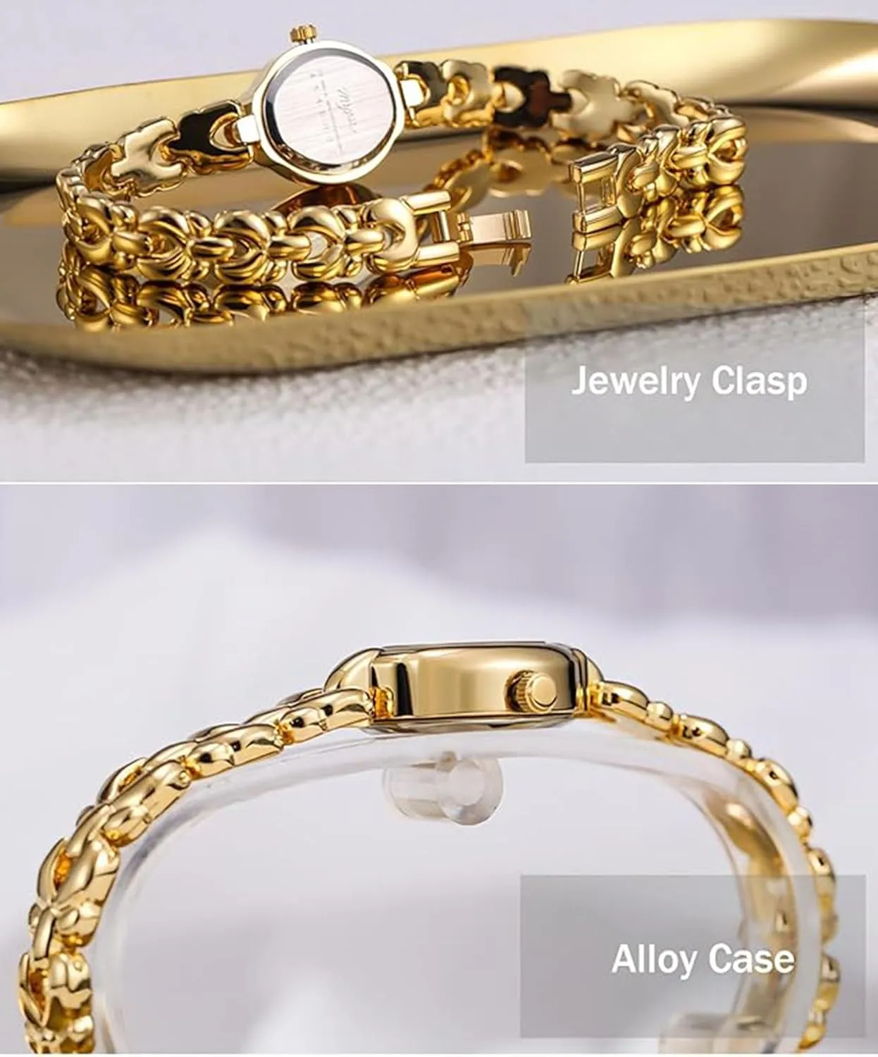 Silver Tone Fashion Jewelry skin sardonic successful outermost Gift for Women Gosasa Elegant Women??s Bracelet Watch Vintage Small Oval Dial Waterproof Quartz Ladies Dress Wristwatch Gold & 