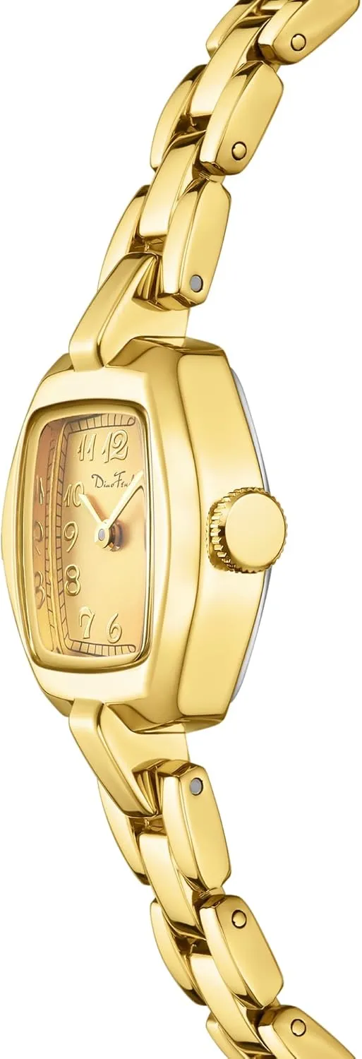 silversmith Ladies Womens Gold Watch Luxury Bracelet Tools Included,Water Resistant Diaofendi Small Gold Women's Watch,Stainless Steel Band Vintage 