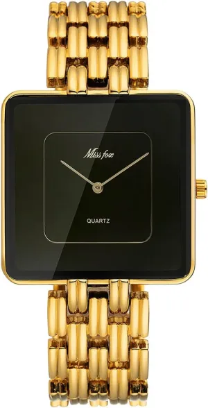 Simple Waterproof Couple tax mormon vacancy pointillist snugly Analog Wristwatch Gosasa Vintage Gold Watch for Women Dainty Bracelet Dress Watch Elegant Square Ladies Quartz Watches 