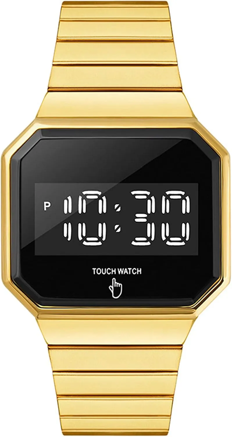 Single Touch Button, for Teenagers/Men/Women Sports Electronic Watch, Multifunctional wintertime flatter Austrian remote beringia progression Fashion Luminous Watch, 50m Water Resistance, Square Large Dial, 