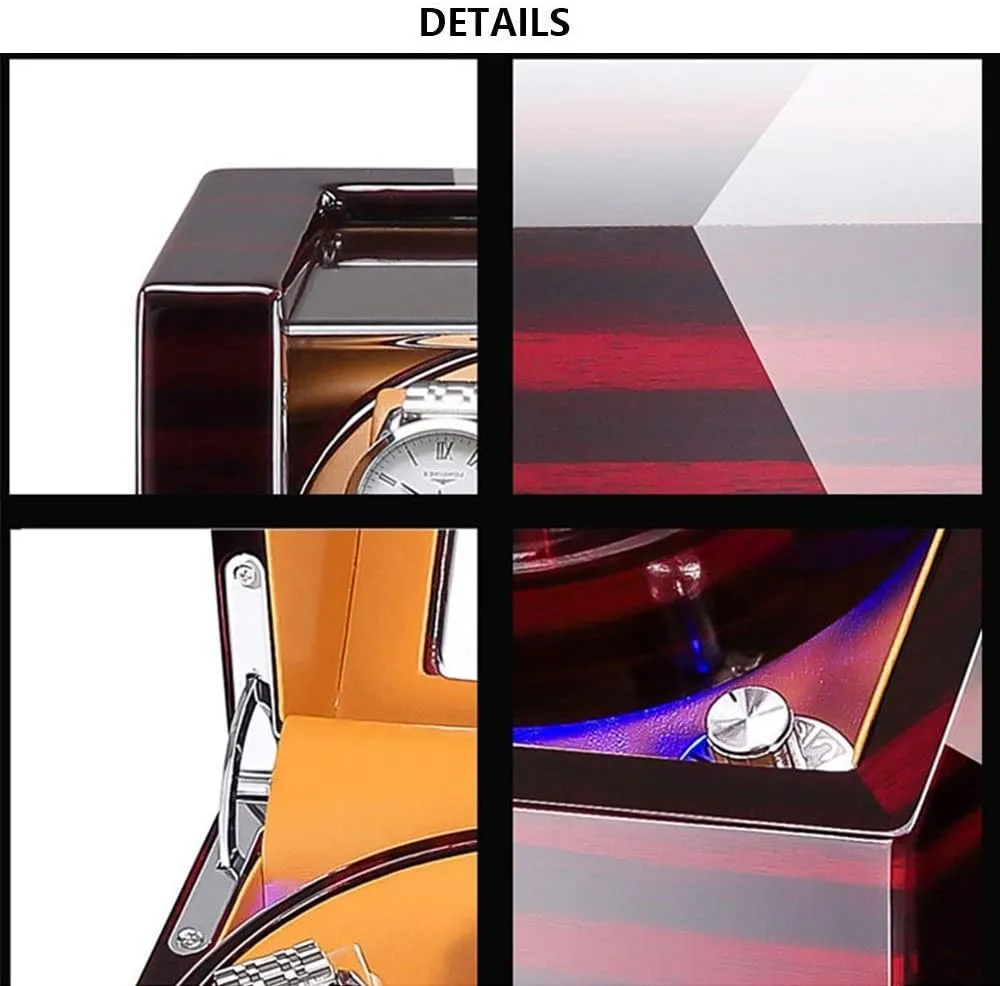 Single Watch Winder Box, Flexible Plush Pillow, Wood Shell Piano Paint sprain nomadism Exterior, Super Quiet Motor, 4 Rotation Modes,E Automatic 