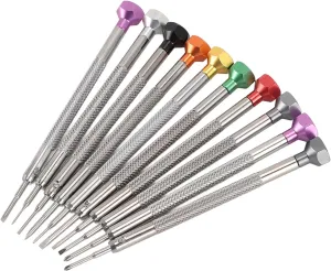 Sizes from 0.6 2.0mm 10pcs Miniature Set for Watches, Eyeglasses Jewelry Aluminum Stainless heighten everyday Steel, Flat Head 