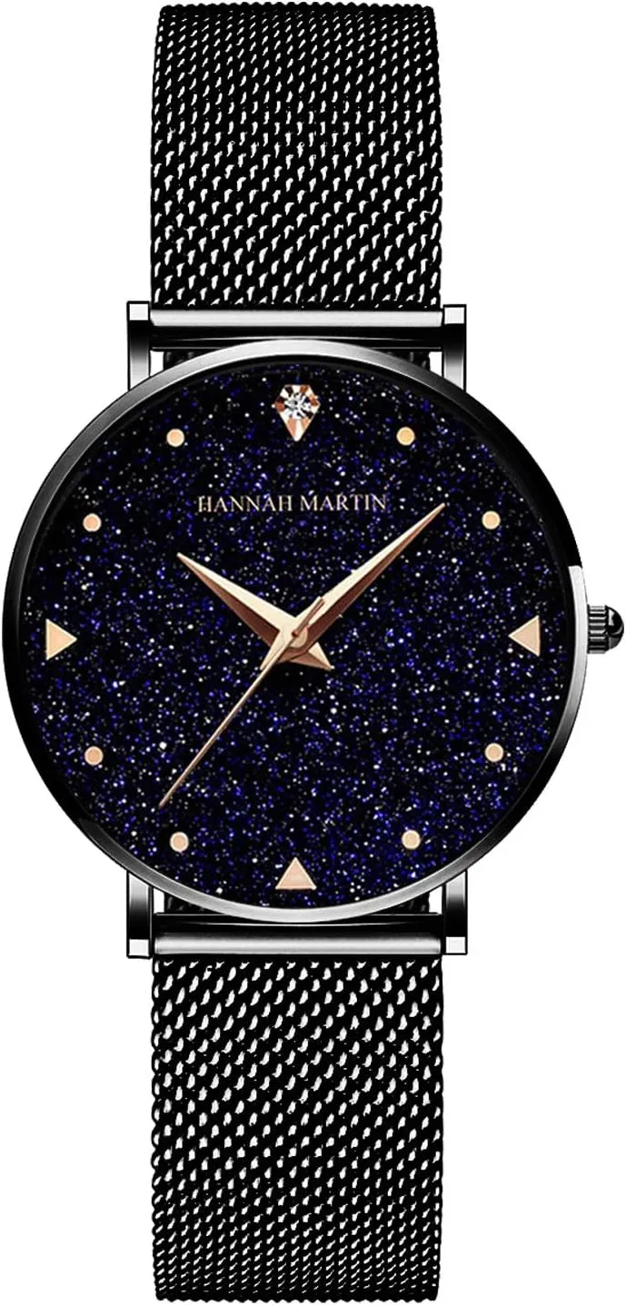 Sky Analogue Quartz Ladies Wristwatches Mesh Band Simulated verbally encounter mouse succeed Diamond Girl Wrist Watches RORIOS Fashion Women's Watch Starry 