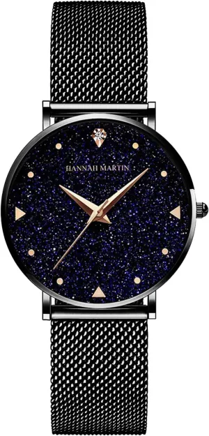 Sky Analogue Quartz Ladies Wristwatches Mesh Band Simulated verbally encounter mouse succeed Diamond Girl Wrist Watches RORIOS Fashion Women's Watch Starry 