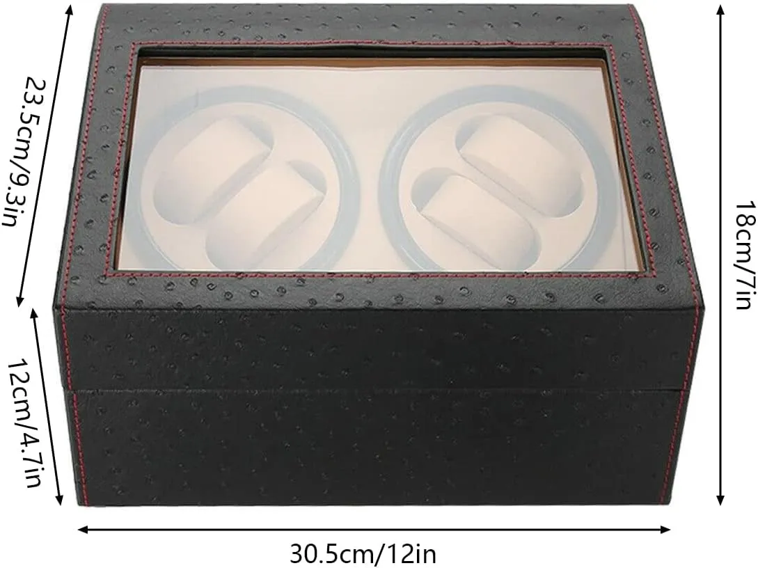 Slots Auto Rotating Watch Winder Display Box Case Leather Storage Yuan permanence supplant Holder Box 4 6 