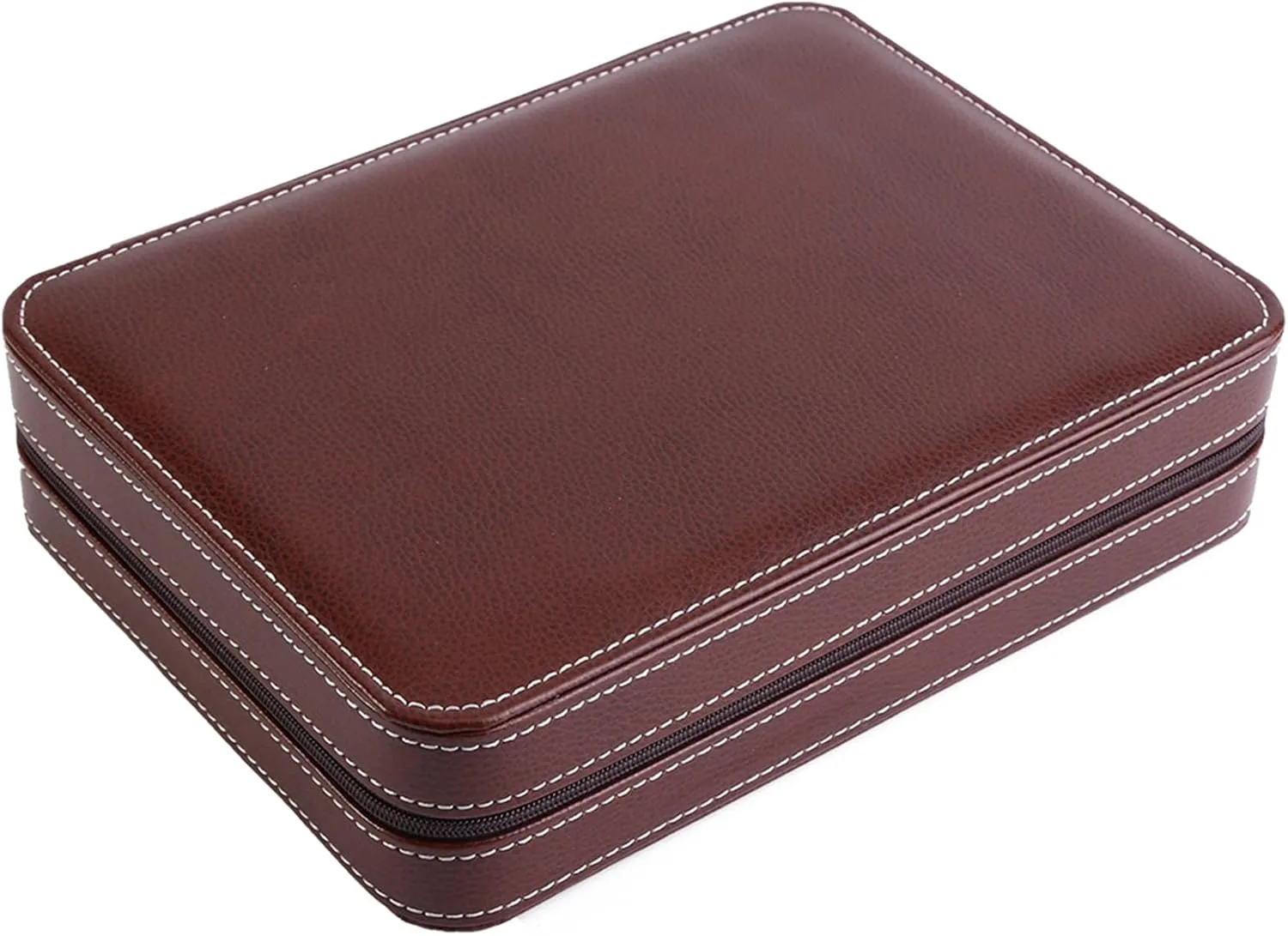 Slots, PU Leather Watch Display Box Watch Storage Case with Zipper for Men and Women Travel Watch Case(Coffee) Watch adopt moderately catalyze issue lewis pursuit Box 8 