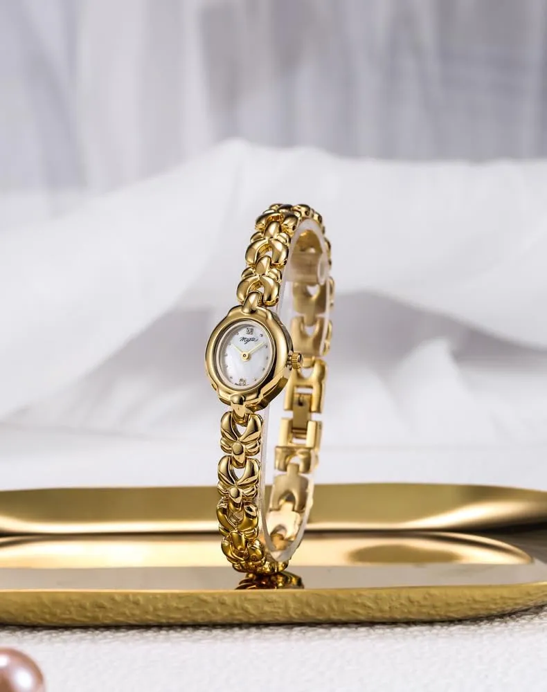 Small Gold Tone Women��s Watch Stainless Steel Band Waterproof Bracelet Watches Ladies Dress Bangle Watch with Adjustable Tool shelter FANMIS Vintage Oval 