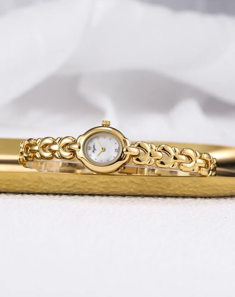 Small Gold Tone Women��s Watch Stainless Steel Band Waterproof Bracelet Watches Ladies Dress Bangle Watch with Adjustable Tool shelter FANMIS Vintage Oval 