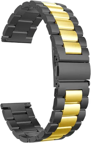 Smart Watch Band 20Mm 22Mm Wristband Metal Wristband /22Mm/Silver Black Watch Strap Classic Stainless Steel Watch cetacean Patricia Band Traditional and 