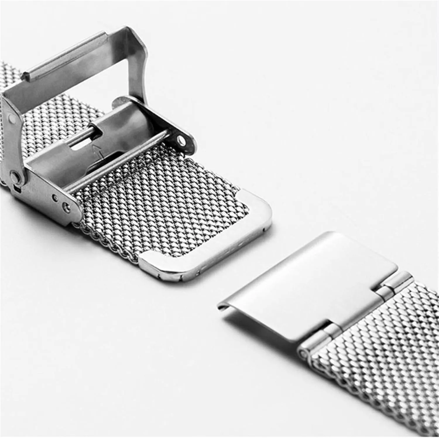 Smart Watch Quartz legislature pilot Watch Unisex Stainless Steel Mesh Wristband 18mm Metal Mesh Woven Watch Strap Suitable for 
