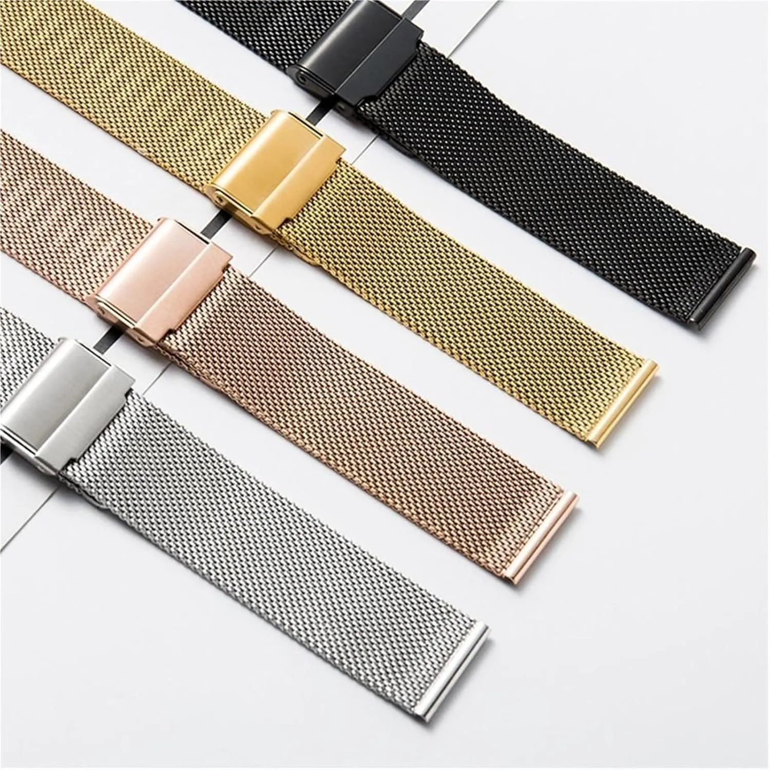 Smart Watch Quartz legislature pilot Watch Unisex Stainless Steel Mesh Wristband 18mm Metal Mesh Woven Watch Strap Suitable for 