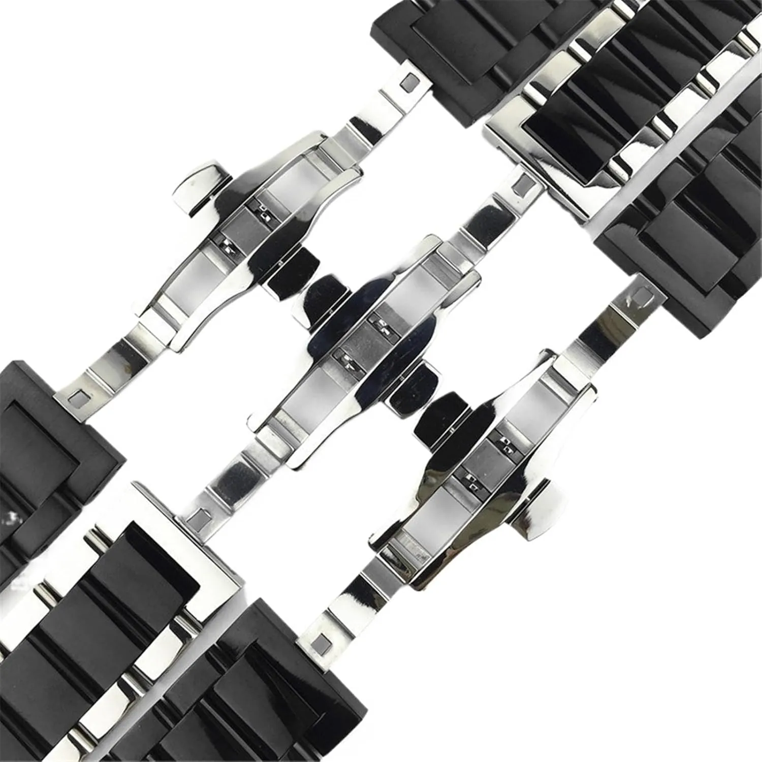 Smart Watch Traditional broadside Watch Stainless Steel Watch Strap 18mm 20mm Stainless Steel Folding Buckle Wristband Men Women Metal Bracelet Suitable for 