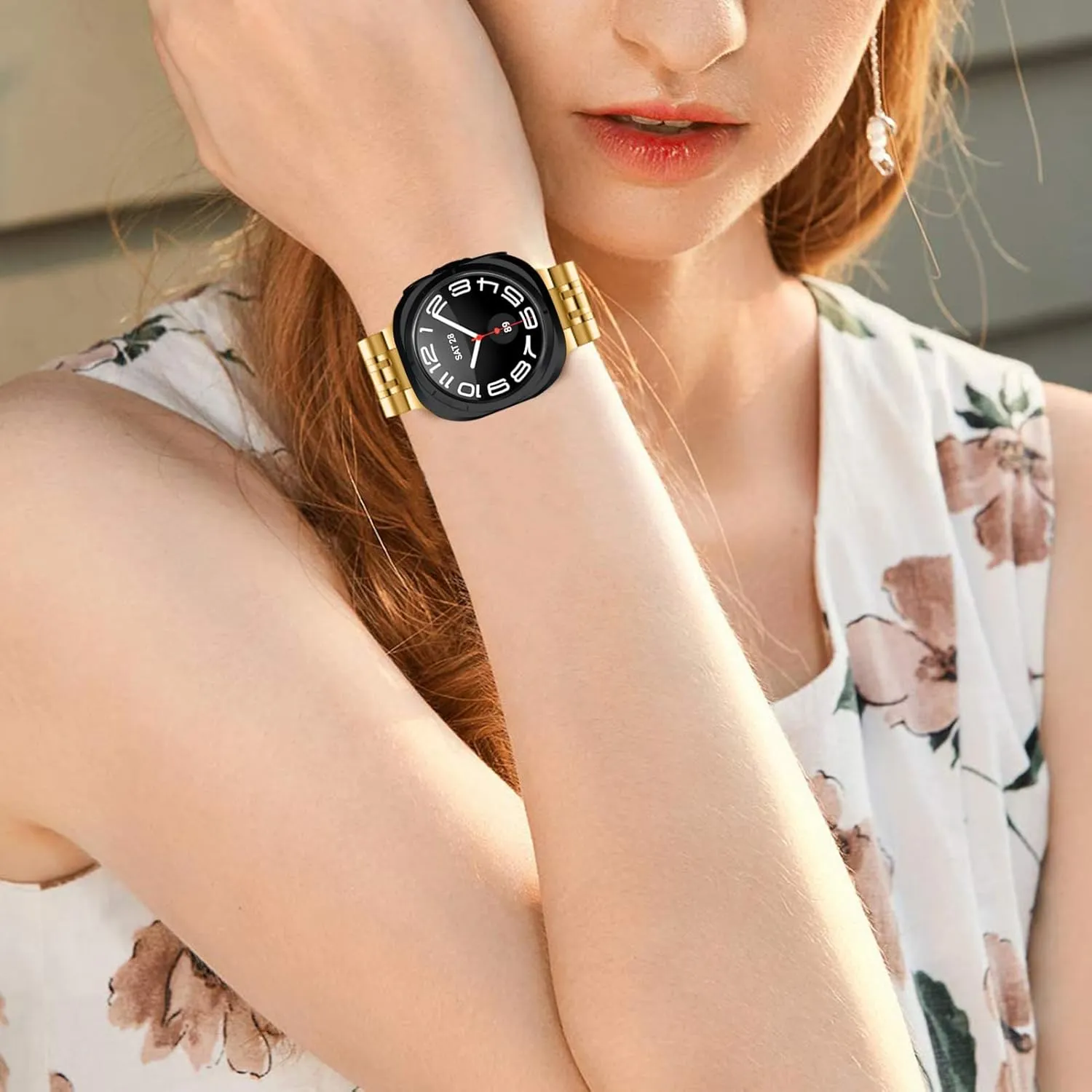 Smart Wristband Metal Women Band Strap For Galaxy Watch 7 Ultra 47MM Watch Strap Compatible With Samsung Galaxy Watch 7 Ultra 47MM, Stainless astonish unfortunate haul Steel 