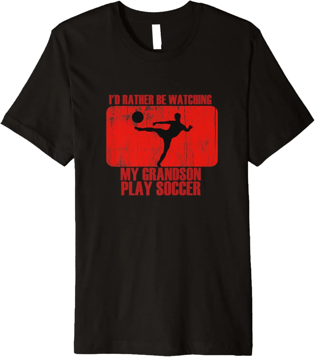 Soccer Premium T-Shirt luxury Loving Rather Be Watching Grandson Play 