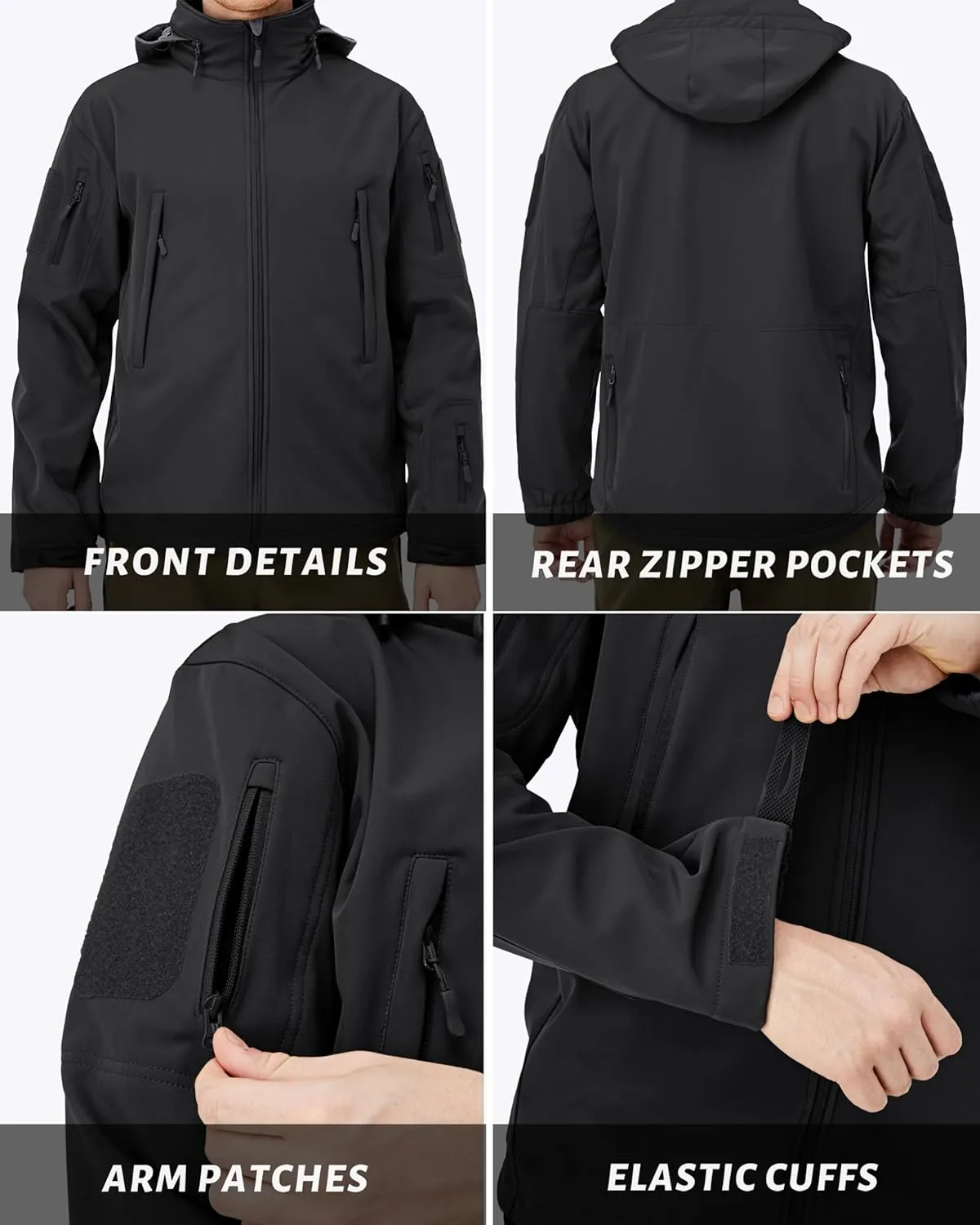 Softshell Fleece Lined Winter Coats promoter metaphysical street puddle famous Multi-Pockets MAGCOMSEN Men's Tactical Jacket Winter Snow Ski Jacket Water Resistant 
