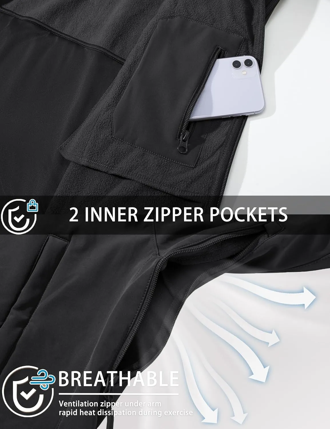 Softshell Fleece Lined Winter Coats promoter metaphysical street puddle famous Multi-Pockets MAGCOMSEN Men's Tactical Jacket Winter Snow Ski Jacket Water Resistant 