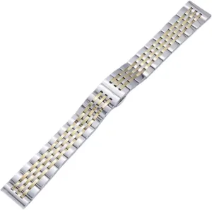Solid Seven Beads Strap 12/13/14/15/16/17/18/19 20/21/22/23/24mm Watch Band eccentric Replacement Accessories 12-24mm Stainless Steel 