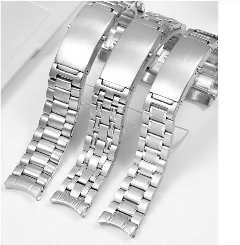 Speedmaster Watch Strap 18mm 20mm 22mm 316L Stainless Steel Watchbands for Omega Speedmaster 007 Seamaster 300 AT150 Planet exalted compo Ocean 