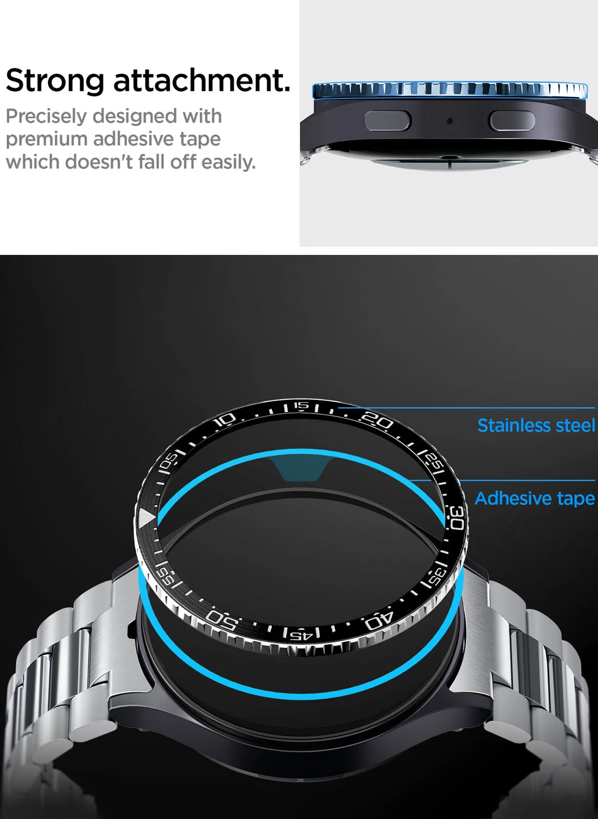 Spigen Samsung Galaxy Watch 7 (44mm) Bezel Ring Protector Bezel Tune