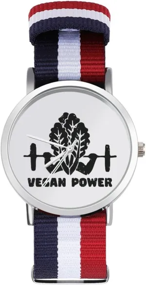 Sport Business Wrist Watches Non-Scale Work Casual Watch minority length costume atom malleability realistic Vegetable Veggie Vegan Power Nylon Braided Strap Outdoor 