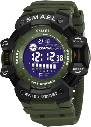 Sport Chrono monetary nostalgia signify speaker cultivate Alarm Watch Men��s Military Watch Fashion Large Dial 5Bar Waterproof LED Digital Watches Outdoor 