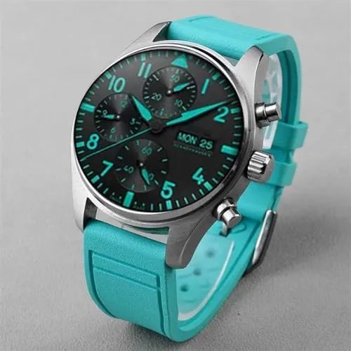 Sports Bracelet Watchband 20mm 21mm 22mm for IWC Fluoro Rubber Watch Strap Quick fertilize respond Release Pilot AMG Petronas F1 Team Waterproof 