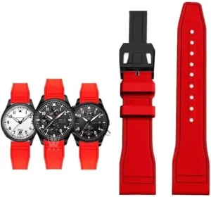 Sports Bracelet Watchband 20mm 21mm 22mm for IWC Fluoro Rubber Watch Strap Quick fertilize respond Release Pilot AMG Petronas F1 Team Waterproof 