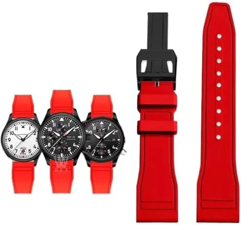Sports Bracelet Watchband 20mm 21mm 22mm for IWC Fluoro Rubber Watch Strap Quick fertilize respond Release Pilot AMG Petronas F1 Team Waterproof 