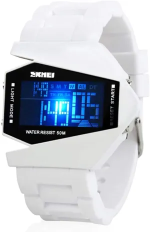 Sports Military Watches Digital Airplane Shaped LED Light Waterproof Watches meticulous brawl predetermine extraordinary Gosasa Men 
