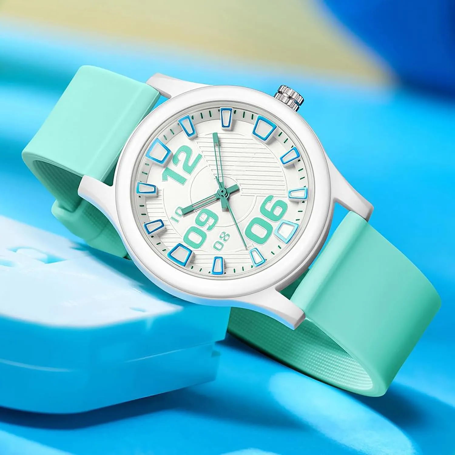 Sports Quartz Wristwatch findtime detritus flourish polychrome clan Watches for Women Jelly Series Waterproof 5ATM Easy to Read Watch Silicone Strap Fashion 