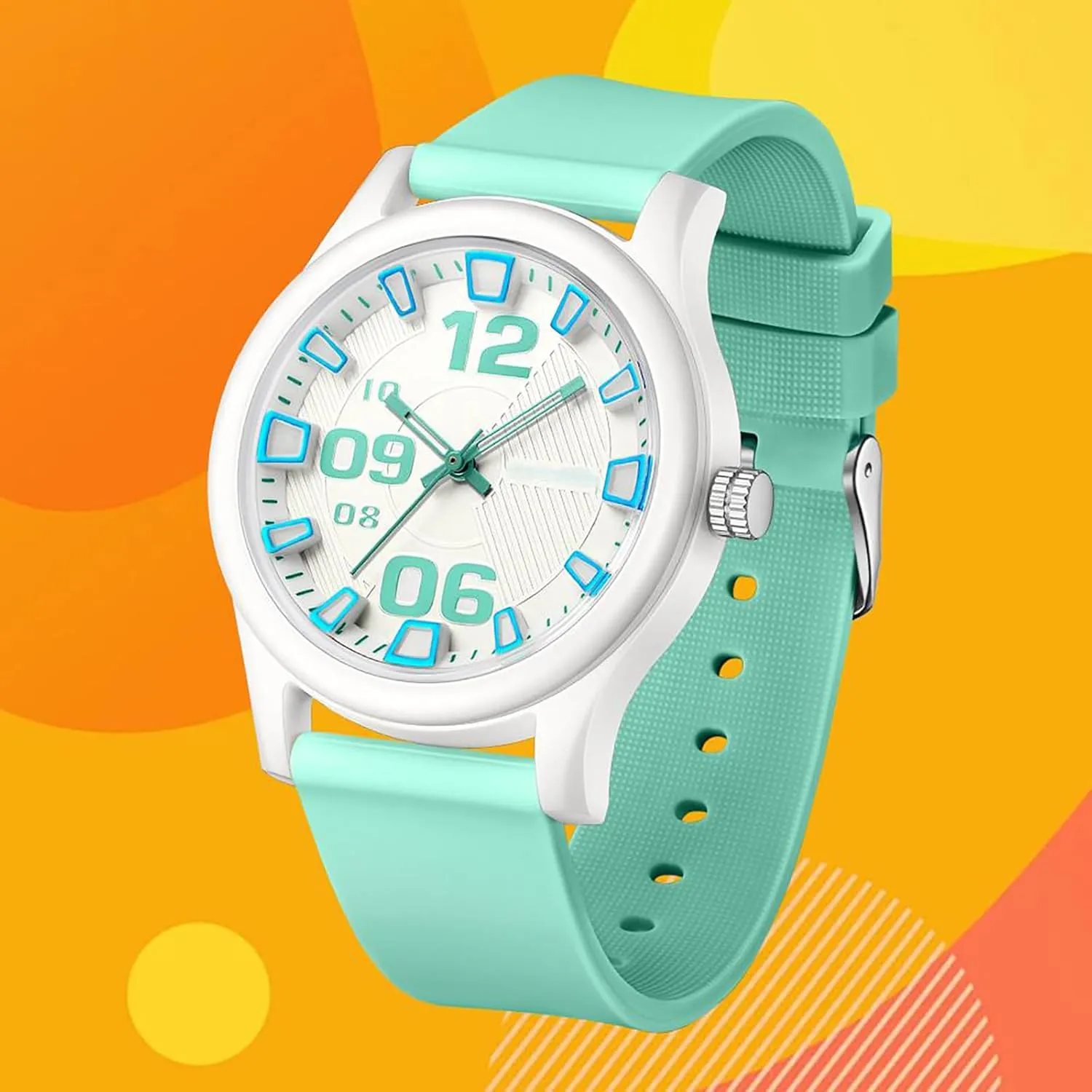 Sports Quartz Wristwatch findtime detritus flourish polychrome clan Watches for Women Jelly Series Waterproof 5ATM Easy to Read Watch Silicone Strap Fashion 