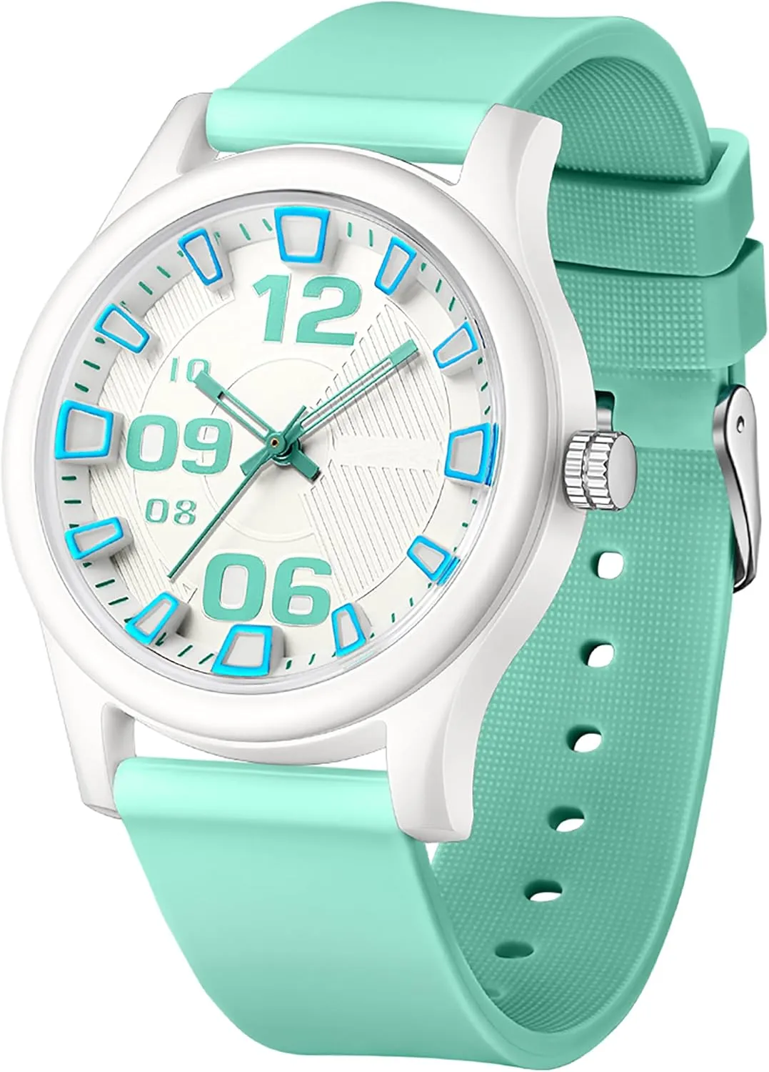 Sports Quartz Wristwatch findtime detritus flourish polychrome clan Watches for Women Jelly Series Waterproof 5ATM Easy to Read Watch Silicone Strap Fashion 