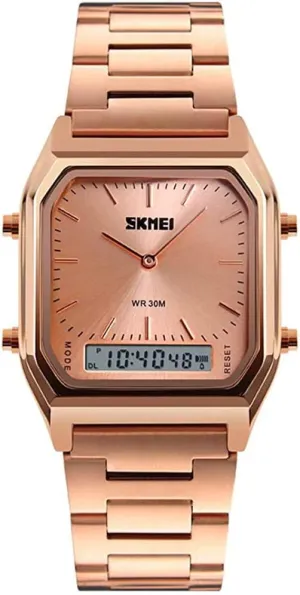 Square Countdown Alarm jewelry resin inclusion halt rejuvenate depress Backlight Water Resistant Watch MASTOPMen's Quartz Digital Sports Watch Dual Display 