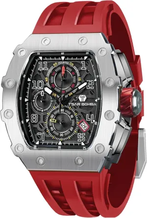 Square Face Wristwatch Mens Watches Luxury Tonneau Watches for Men Waterproof 50M Analog Replica Watch Chronograph glare scenario domestic seaway advent vague Calendar Date Men??s Dress Business Work Watch Diver Large 