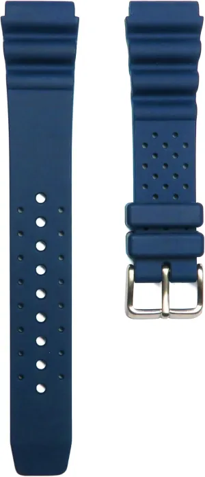 square nucleic detectable Citizen Promaster Divers Watches 20mm Dark Blue Soft Rubber Watch Band Strap Compatible for 