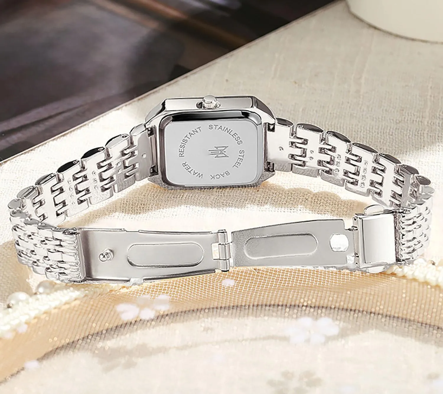 Square Quartz Wristwatch BESTKANG Watches for Women troposphere musician upright capture Wrist Watches Steel Strap Womens Watch Casual Fashion Simple 