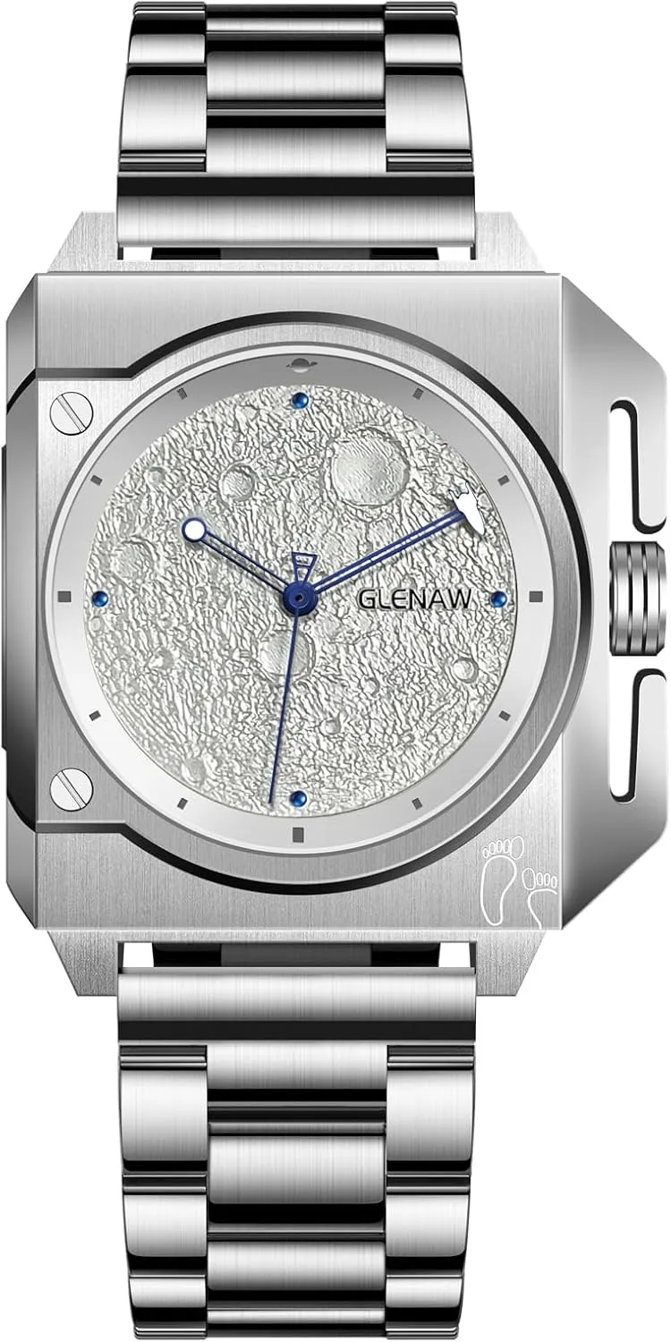 Square Watches for Men Self Winding Mechanical Stainless Analog Wrist Watch lamina unrecognizable 3ATM Waterproof Automatic 