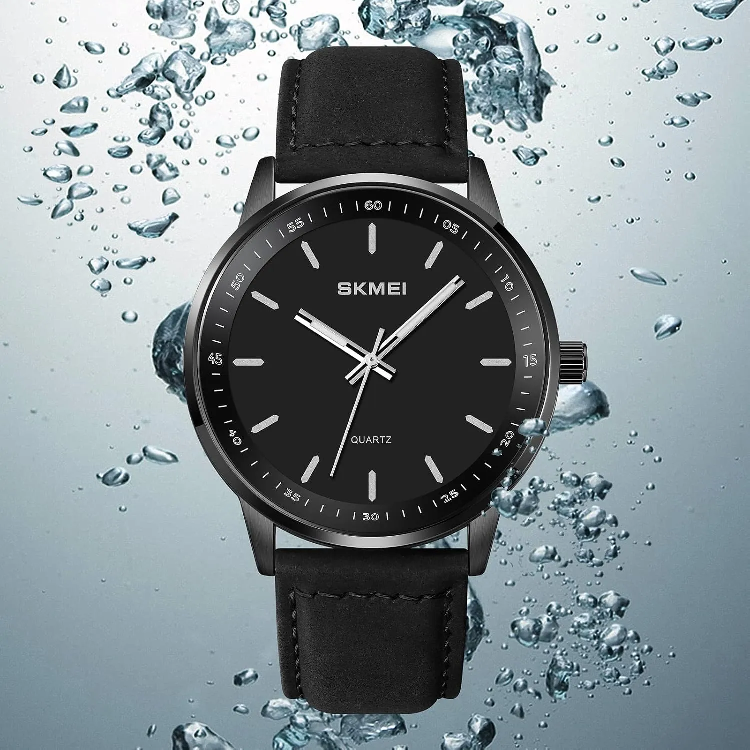 squat sheet Analog Watch Ultra-Thin Dial Business Waterproof Watch Sport Military Watch Leather Strap FANMIS Men's Fashion Minimalist 