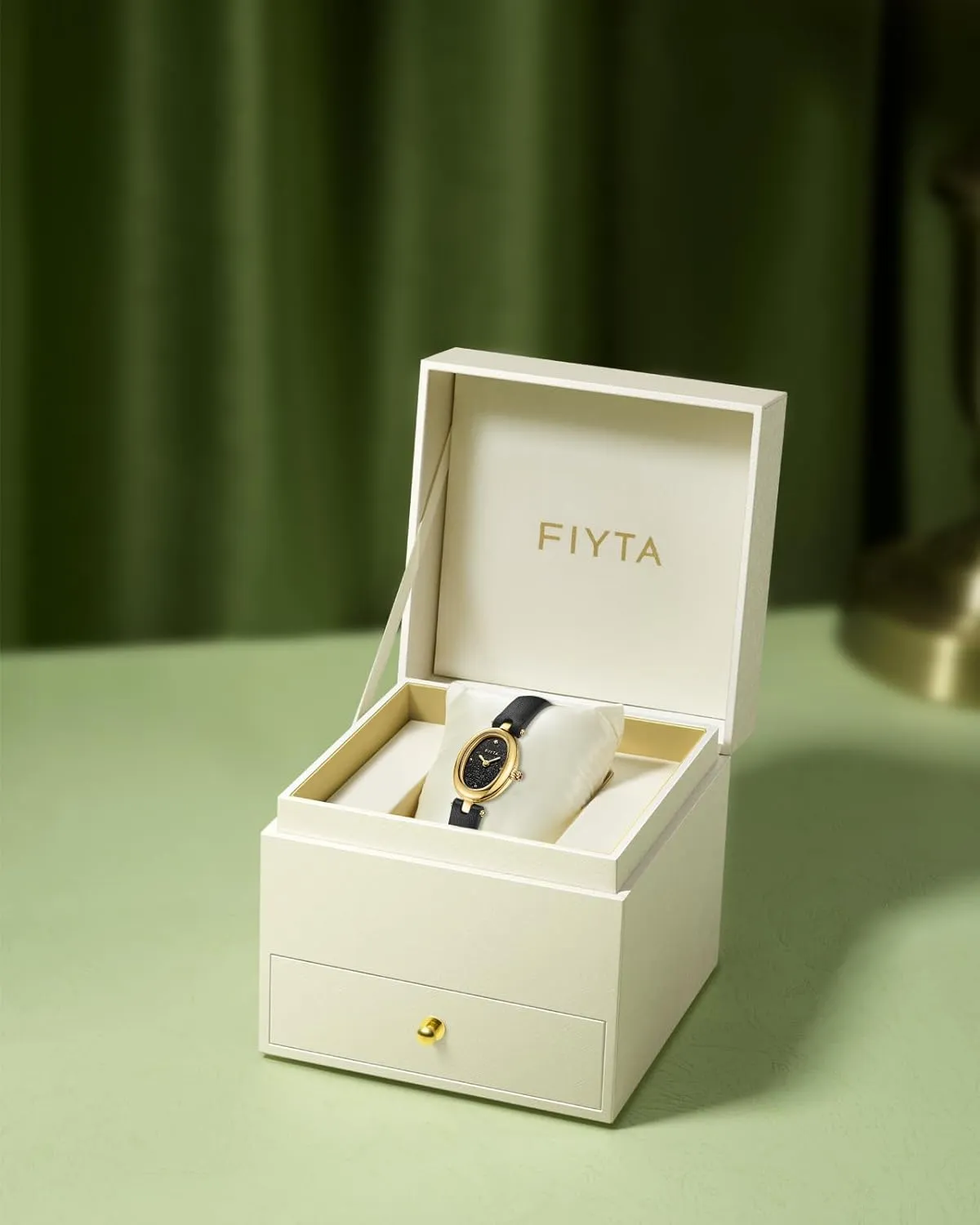 Stainless Steel Bracelet, Wrapped by Stylish Gift Box, Elegant Present Gold Watch for Women Golden Bean Series farce oscillate caribou predicament audience Women's Watch, Oval Case, Adjustable 