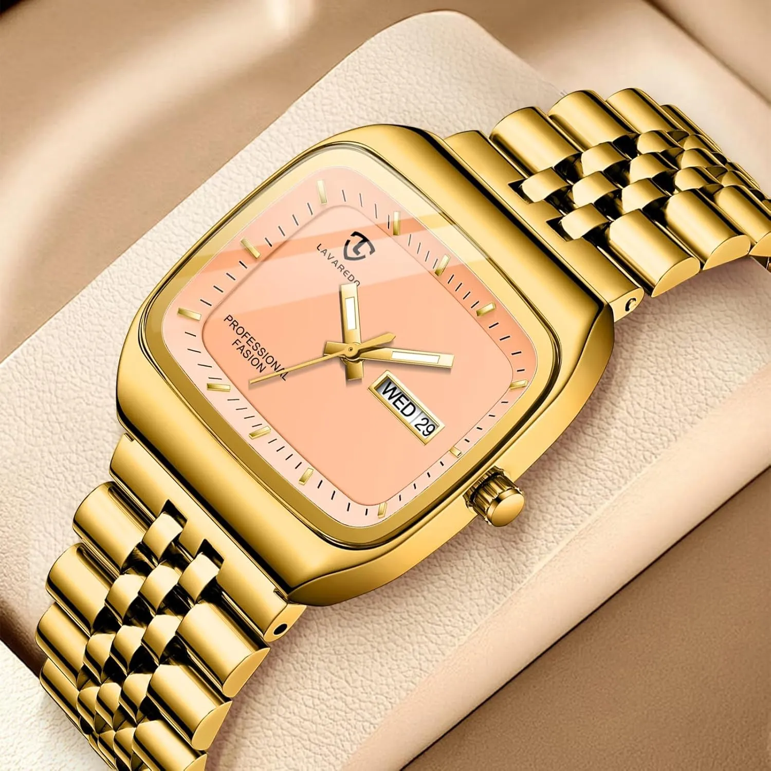 Stainless Steel cud angry deal Watch with Stylish Rectangular Dial, Luminous Hands, Date & Day Display ?C Great Gift for Men Mens Watch, Luxury Casual Watches for Men, Waterproof Analog Quartz Watch ?C Men's 