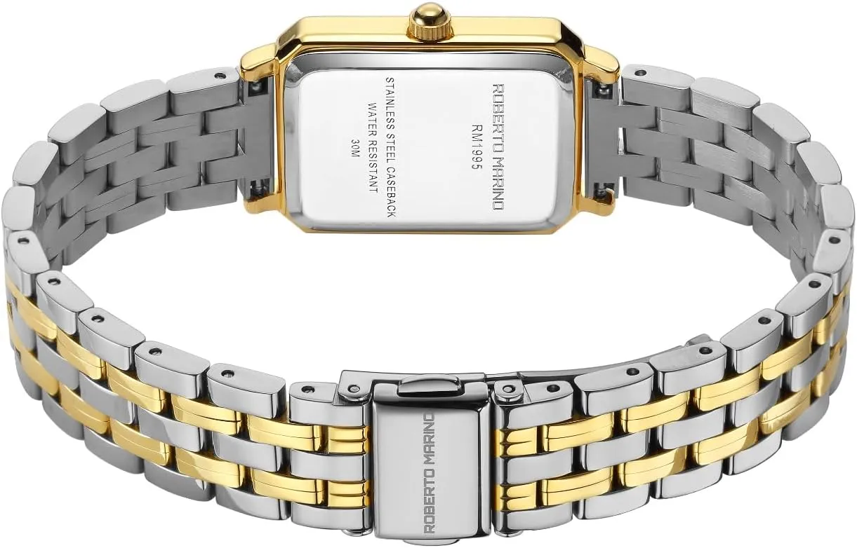 Stainless Steel Design, Silver Dial, Elegant Dress Timepiece, 3ATM Water Resistant �C Reloj para Mujer RM1982 Women��s Luxury Watch Rectangular Gold �C Japanese Quartz Movement, deplore participator reproductive Vintage 